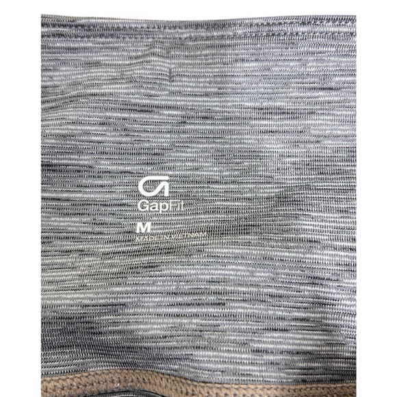 Gap Fit Athletic Capri Leggings Sz M Gray Thick Compression Midrise Yoga Gym - Picture 3 of 5